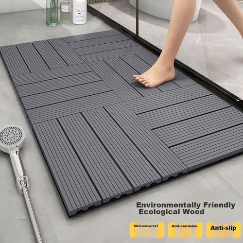 Tapete para baño antideslizante baño gris 30cm 6 pcs