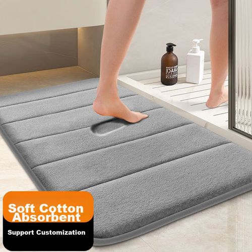 Tapete para baño antideslizante de rayas 50x80cm gris