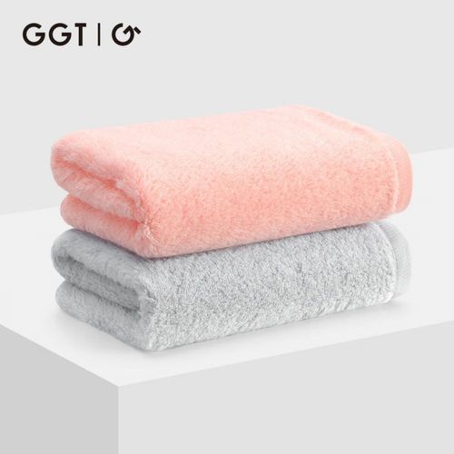 Toallas de baño 35x72cm 2pzas rosa y gris