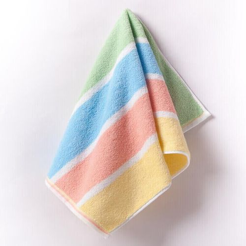 Toalla facial de rayas 68x34cm multicolor