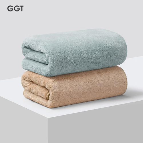 Toalla facial unisex 35x75cm 2pzas verde y café