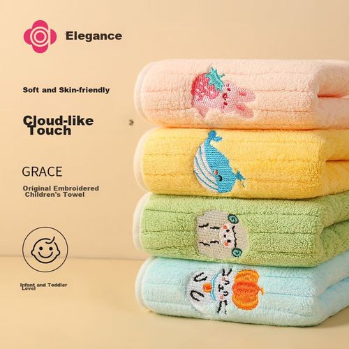 Toalla facial infantil colgante 50x25cm 4pzas
