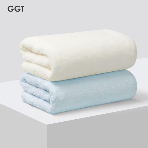 Toalla facial unisex 35x75cm 2pzas azul y blanco