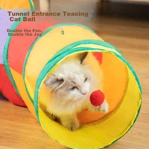 Túnel para Gatos Plegable Verde