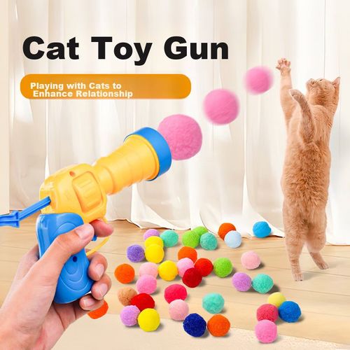 Lanzador de Pelotas de Felpa para Gato