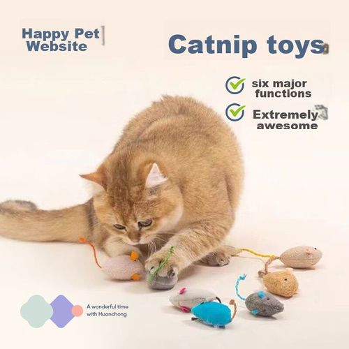 Juguete para Gatos Ratón con Hierba Gatera 1 Pieza