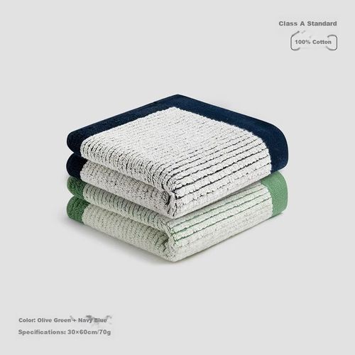 Toalla de baño 30x60cm 2pzas verde y azul