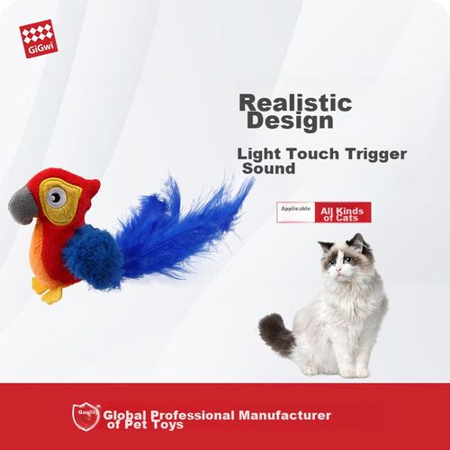 Juguete para Gatos Loro Rojo