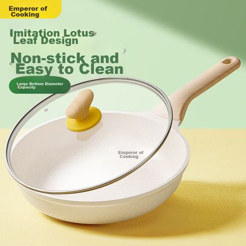 Sartén antiadherente de piedra con tapa 26cm Blanco