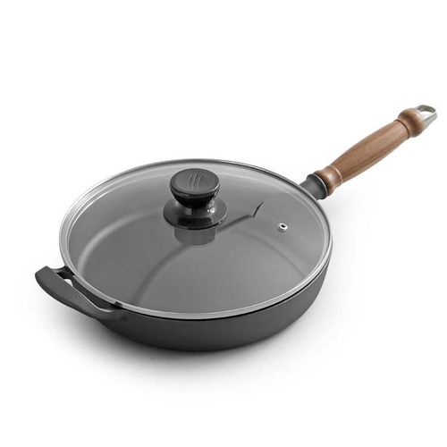 Sartén de hierro fundido con tapa 26cm Gris