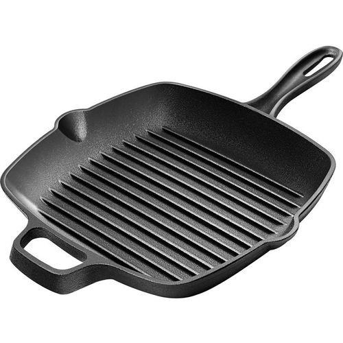 Sartén de hierro fundido a Rayas 26cm Negro COOKER KING