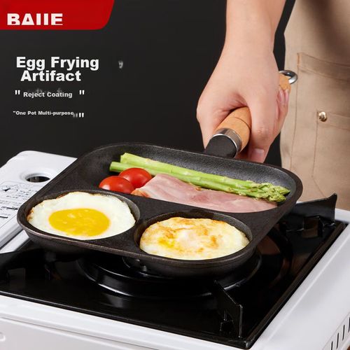 Sartén 3 en 1 de hierro fundido 18cm QX-14 Negro