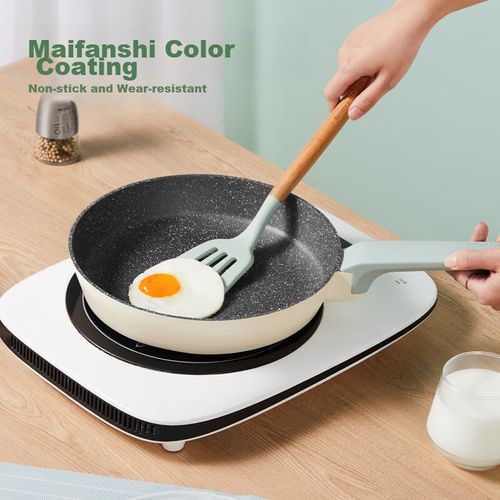 Sartén antiadherente revestimiento de piedra 26cm Blanco