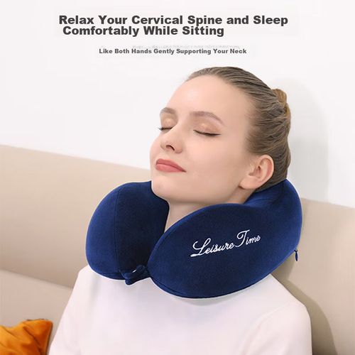 Almohada de viaje en forma de U Pierre Cardin Azul