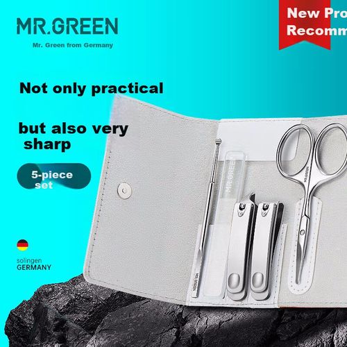 Juego de cortauñas 5pzas MR GRREN acero inoxidable