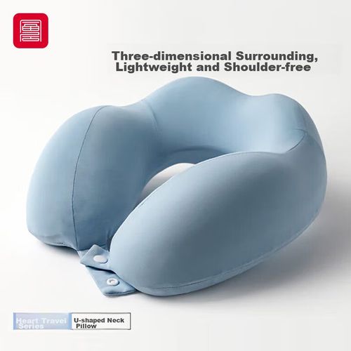 Almohada de Viaje de espuma viscoelástica Azul
