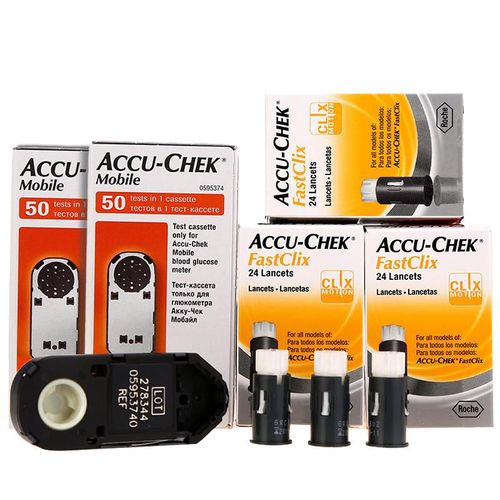 Tiras reactivas ACCU-CHEK 100 unidades y 144 lancetas