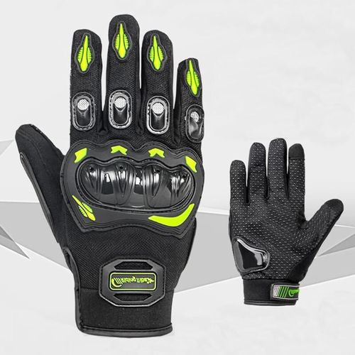 Guantes Moto BIKEBROS Negro con Verde