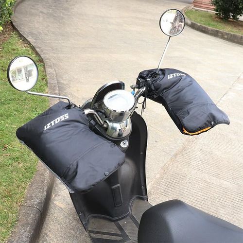 IZTOSS Guantes para Motocicleta Negros Impermeables Forro Polar