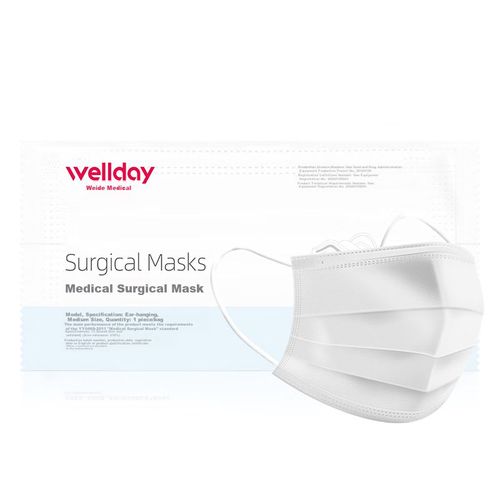 Cubrebocas Wellday Estilo A1 Desechables Esterilizadas Unisex