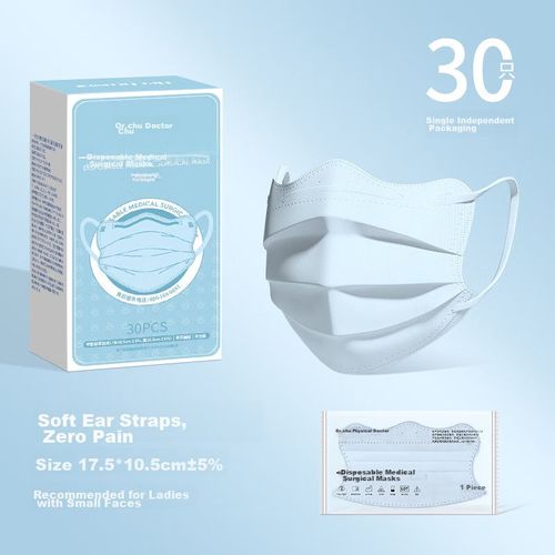 Cubrebocas Chuyisheng Quirúrgico Desechable Azul Cielo Unisex