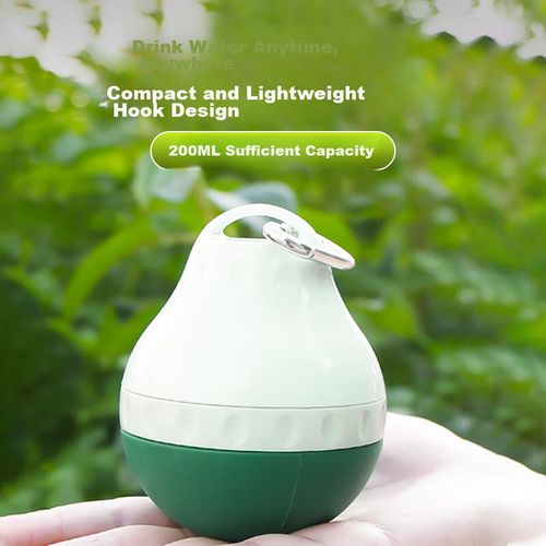 SUPER DESIGN Dispensador de Agua Portátil para Perros y Gatos, 200 ml, Verde Musgo