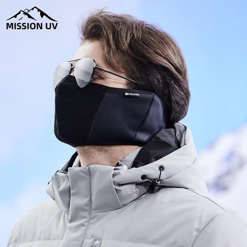 Cubrebocas Mission Uv Mu042 Negro Unisex