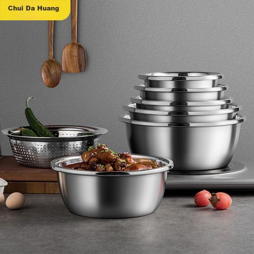 Juego De Tazones Y Coladores Cooker King Acero Inoxidable 304 5 Piezas