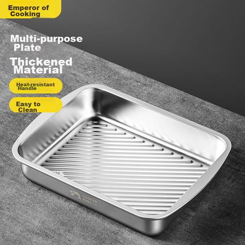 Bandeja Rectangular Cooker King 29.5X22X5 Cm Acero Inoxidable 304