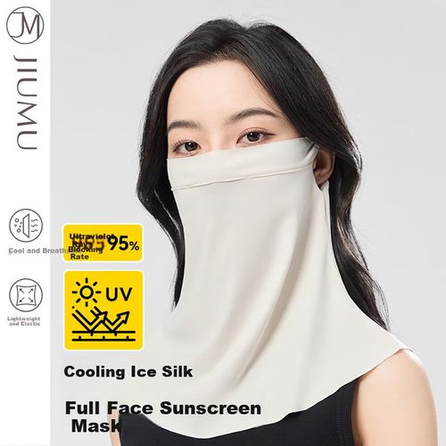 Cubrebocas Jiumu Seda Fría Protección Uv Para Mujer