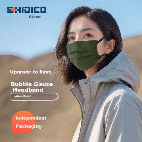 Cubrebocas Shidico Quirúrgico Verde Militar Paquete 50 Pzas Unisex