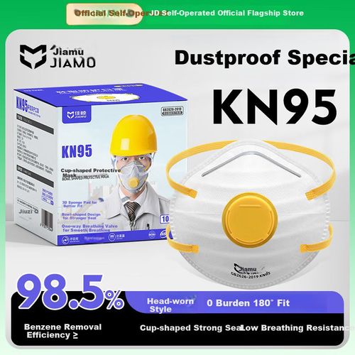 Cubrebocas Jiamu Kn95 Tipo Copa Blanco Paquete 10 Unisex