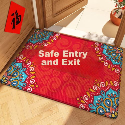 Tapete Dajiang Felpudo Antideslizante Rojo 50X80 Cm