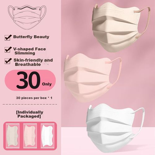 Cubrebocas Chuyisheng Quirúrgico Mariposa 30 Piezas Unisex