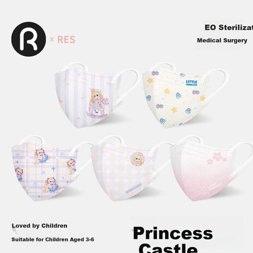 Cubrebocas Runmi Biology Castillo De Princesas Para Niñas 3-6 Años