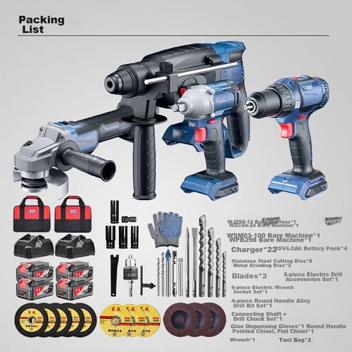 Kit Herramientas East Cheng Wckit18B 20V 4.0Ah Inalámbrico Brushless 4 En 1