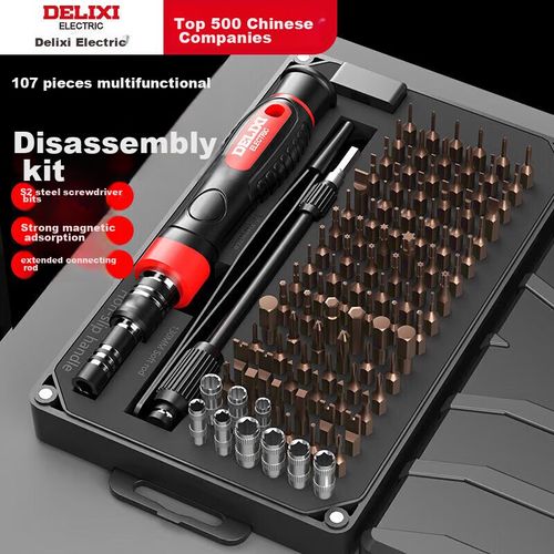 Juego De Desarmadores Delixi 107 Puntas Precisión Acero S2