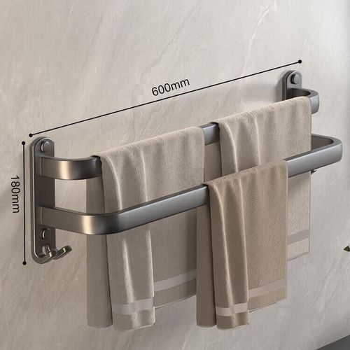 Toallero Baihan Multicapa Gris Gunmetal Sin Taladro