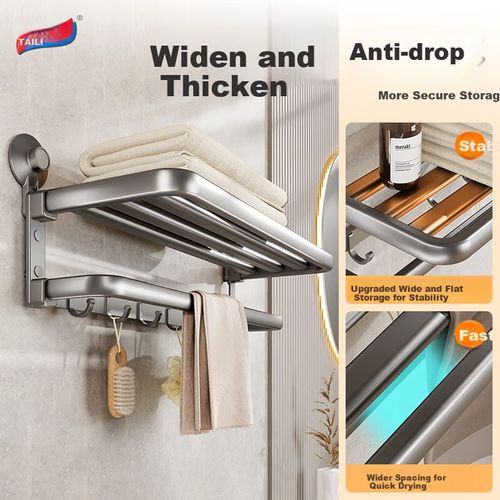 Toallero Tooli Organizador Sin Taladrar Con Ventosas Y Ganchos