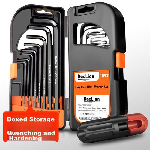 Juego Llaves Hexagonales Baolian 18 Piezas Métrico Torx