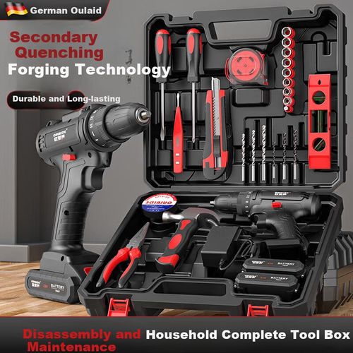 Taladro Eléctrico Ou Lai De Set Combinado Recargable Litio Hogar