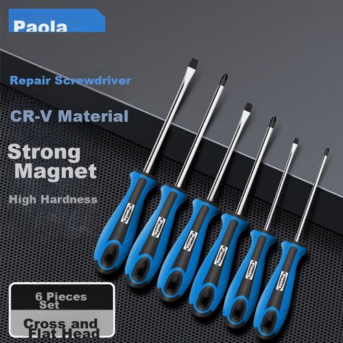 Desarmador Paola Set 6 Piezas Phillips Y Plano Magnético Modelo 1802