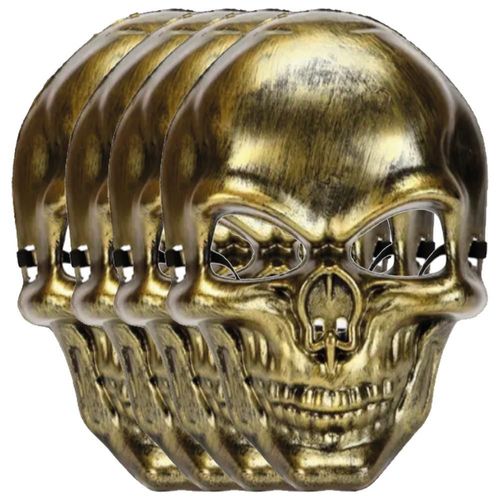 Careta del Halloween MXKLU-004 SkullGold Halloween Mascara de Terror