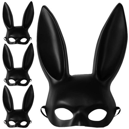 Halloween Costum Conejo MXKUB-004 BunMaskBlack Antifaz de Conejito Halloween