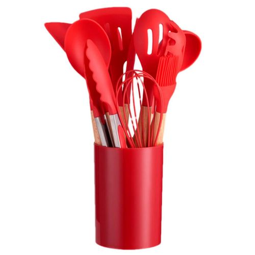 Juego de Utensilios de Cocina  Kuche,12 pzs, rojo