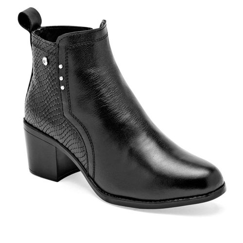 Moramora Botín para mujer negro, piel de borrego, Cod.136502