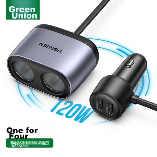 Cargador De Coche Ugreen 120W 4 Puertos Usb-A Negro
