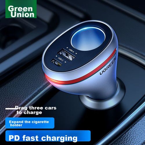 Cargador De Coche Ugreen Cd204 12-24V 4 Puertos Usb Negro