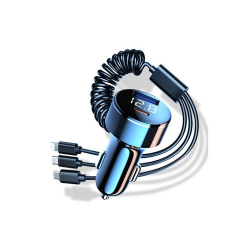 Cargador De Coche Beiteng 3 En 1 Usb Negro