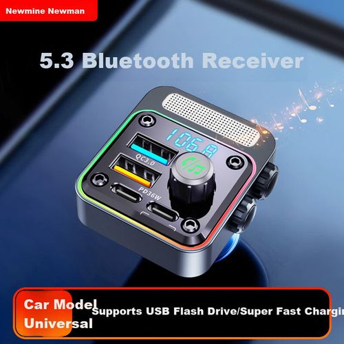 Cargador De Coche Newmine Bc91 Bluetooth 5.3 Pd36W Qc18W Negro